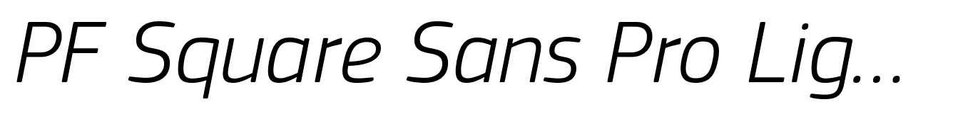 PF Square Sans Pro Light Italic